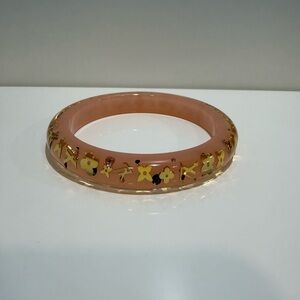 Louis Vuitton Pink and Gold Bangle Bracelet